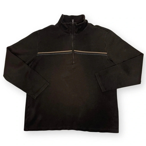Banana Republic Men’s Brown Quarter Zip Pullover Sweater - Picture 1 of 8